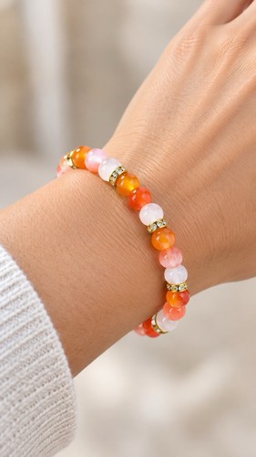 Handgemachtes armband orange - armband,