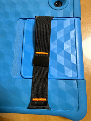 Nylon armband schwarz - nylon, schwarz/orange