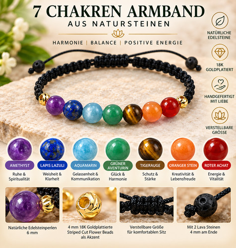 Chakren armband natursteine - armband,