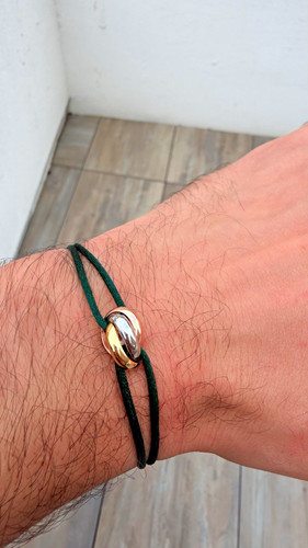 Kordelarmband grün mit ovalem
